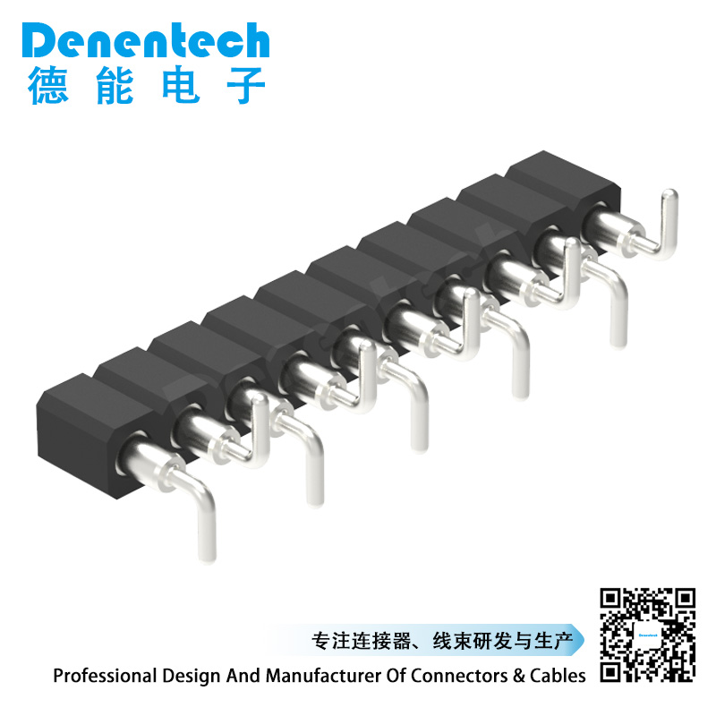 Denentech top quality 2.00MM machined female header H2.80xW2.20 single row straight SMT type2 circular straight needle base
